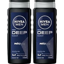 Nacario Nivea Men Erkek Deep Dimension Duş Jeli 500 Ml,derinlemesine Temizlik,bakımlı Cilt,vücut,yüz Saç