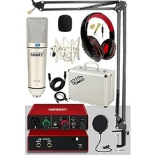 Nacario Cx1 Mikrofon + GLX-500 Ses Kartı + Rs-30 Stereo Kulaklık Kayıt Ekipmanı
