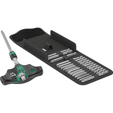 Nacario Wera 05023471001 Kraftform Kompakt 400 Ra Set 1, Cırcır Fonksiyonlu Uç Seti, 17 Parça, Siyah-Yeş