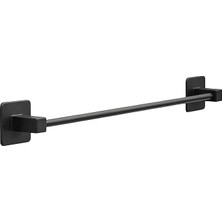 Nacario Promosyonca Siyah Metal Havluluk, Duvara Monte, 44,2 Cm, Tasarım