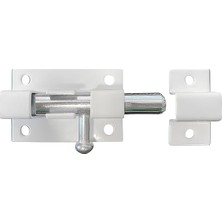Nacario Kapı Sürgüsü Küçük Metal Beyaz Mavzer Sürgü Sürgülü Kilit 25X40 mm Kapı Pencere Emniyet Kil
