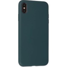 Renas Store Newface Iphone Xs Max Kılıf Nano Içi Kadife Silikon - Koyu Yeşil