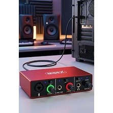 Nacario GLX-500 2 Giriş 2 Çıkış USB Stüdyo Ses Kartı (Xlr Kablo Hediye)