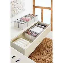 Nacario Gri Çizgili Çekmece Içi Organızer Set - DDLC-177