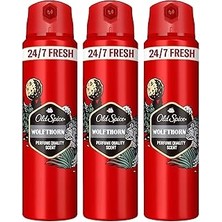 Nacario Wolfthorn Erkek Sprey Vücut Deodorantı 150 ml 3lü Paket