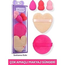 Nacario Mujgan 5'li Çok Amaçlı Pudra Fondöten Makyaj Sünger Seti Çok Renkli