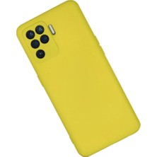 Renas Store Newface Oppo Reno 5 Lite Kılıf Nano Içi Kadife Silikon - Sarı