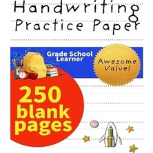 Nacario Independently Published Handwriting Practice Paper For Kids: 250-PAGE Dotted Line Notebook (Handwri