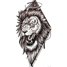 Nacario Bearpear Aslan Dövmesi Geometrik Aslan Tattoo