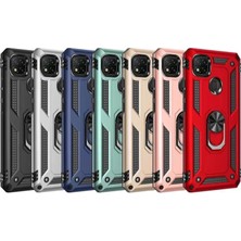 Renas Store Newface Xiaomi Redmi 9c Kılıf Sofya Yüzüklü Silikon Kapak - Gold