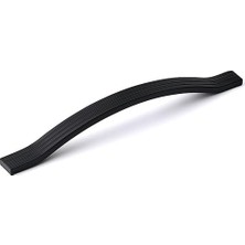 Nacario Akasya 224 mm Siyah Çizgili Metal Kulp Mobilya Çekmece Dolap Kapak Kulpu Paslanmaz Kulpları