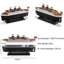 Renas Store Titanic Gemi Hava Nemlendirici Fonksiyonlu Buhar Makinesi Kumandalı