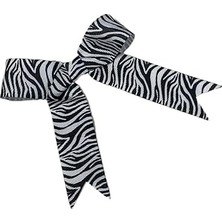Nacario Zebra Desenli Fiyonklu Saç Tokası