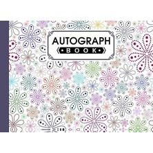 Nacario Autograph Book: Colorful Flowers Cover | Memory Book, Signature Celebrity Memorabilia Album Gift, S