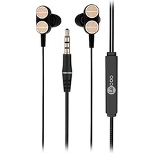 Nacario Lecoo EH102 Kablolu 3.5mm Jacklı Mikrofonlu Kulak Içi Kulaklık - Çift Sürücülü, Sağlam Kablo Yapısı