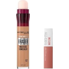 Nacario New York Instant Anti Age Eraser Kapatıcı 02 Nude & Mini Super Stay Matte Ink Likit Mat
