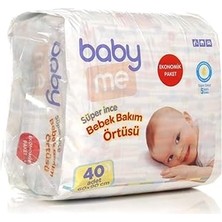 Nacario Baby&me Süper Ince 60X90 cm 40LI Bebek Bakım Örtüsü
