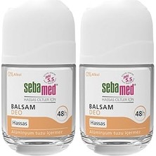 Nacario Hassas Ciltlere Özel 48 Saat Etkili Kadın Erkek Balsam Roll-On Deodorant 50ML Set - 2 Adet
