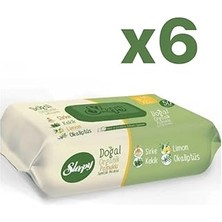 Nacario Sleepy Doğal Organik Pamuklu Temizlik Mendili 6X50