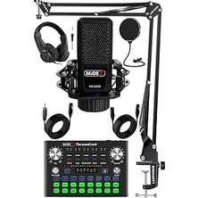 Nacario MX-2020 Compact Set-1 Efektli Ses Kartı Mikrofon Stand Seti (Pc Telefon)