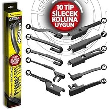 Nacario Automix Vette Multifit Silecek 600 mm | Sessiz Iz Bırakmayan | Tüm Araçlara Uyum
