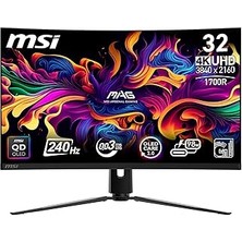 Nacario Msi 31.5 Mpg 321CURX Qd-Oled, Monitör, Uhd, 16:9, Curve 1700R, Qd-Oled, 240Hz, 0.03MS (Gtg),