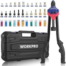 Nacario Workpro WP200532 400MM Inc/mm Ağır Hizmet Kollu Somun Perçinleme Tabancası + 185 Adet Perçin