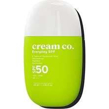Nacario Cream Co. SPF50 Güneş Koruyucu Krem, Karşıtı Nemlendirici Aydınlatıcı, 40 Ml, Güneş Serumu