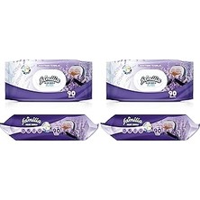 Nacario Familia Islak Havlu Tekli Lavanta 90 Yaprak 2li Paket