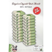 Nacario 20 Al Öde Sleepy Doğal Organik Islak Mendil 50'li Rosie