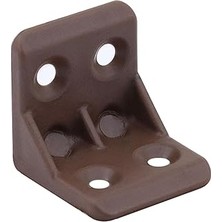Nacario Mobilya Dolap Köşe Bağlantı Sabitleme L Gönye 25X25X25 mm Kahverengi (10 Adet)