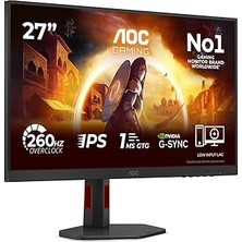 Nacario Aoc 27G4ZR 27″ 260Hz 0.3ms Adaptive Sync Hdr 10 Pivot Fast IPS (Oyuncu) Monitör
