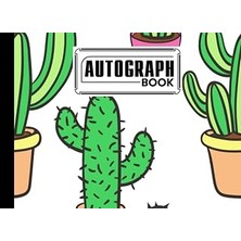 Nacario Autograph Book: Cactus Cover | Memory Book, Signature Celebrity Memorabilia Album Gift, Size 8.25"