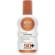 Nacario Beach Day Hassas Ciltler Için Koruyucu Güneş Sütü Spf 50 Sprey 150 ml