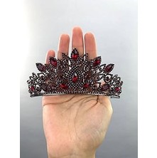 Nacario Sophia Lacivert Kristal Taşlı Kına Gelin Tacı
