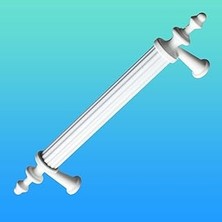 Nacario 10 Adet Erciyes Mobilya Mutfak Dolabı Çekmece Dolap Kapak Kulpu Kulplar Kulbu Beyaz 128 mm Metal