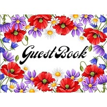 Nacario Guest Book: Stunning Floral Cover With Single Sided Pages For Guest Check-In. Perfect For Parties,