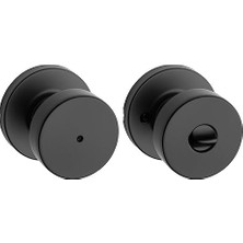 Nacario Kwikset 97300-935 Pismo Kapı Düğmesi, Mat Siyah, Yuvarlak Pembe