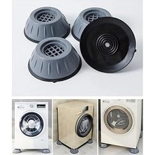 Nacario 6 Adet Çamaşır Makinesi Için Titreşim Önleyici Engelleyici Stoper Takoz Gri (4 Lü Set*6)