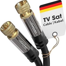 Nacario Kabeldirekt – Sat/anten Kabluso, Koaksiyel Kablolar – 15M – Metal F Konnektörlü 4K Tv Uydu Kablosu