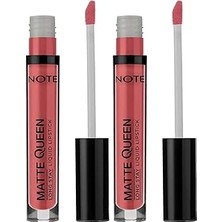 Nacario Note Cosmetics Matte Queen Lipstick 10 Her Favorite Kalıcı Likit Ruj, Pembe (2 Paketi)