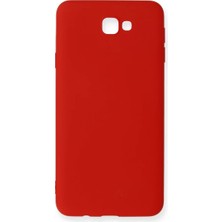 Aslanoğlu Store Samsung Galaxy J7 Prime Kılıf Nano Içi Kadife Silikon - Kırmızı