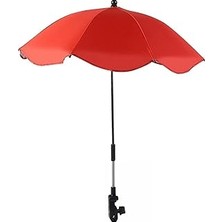 Nacario Valkyrie Bebek Arabası Için Ayrılabilir 360 Derece Ayarlanabilir 66 cm Şemsiye - Kırmızı