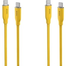Nacario Aohi Silky Type-C To Type-C 1m Pd 3.1 480MBPS 140W Süper Hızlı Şarj/data Kablosu Seti 2'li