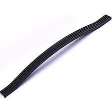 Nacario Akasya 320 mm Siyah Metal Mobilya Kulpu Çizgili Model Dayanıklı Uzun Ömürlü Dekoratif Tasarı