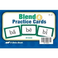 Nacario Blend Practive Cards A - Abeka Kindergarten 1st And 2nd Grade 1, 2 Phonics Reading Program Teaching