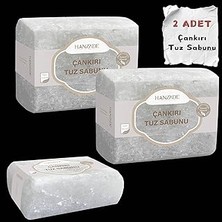 Nacario Hanzade Bitkisel Çankırı Tuz Sabunu 300-350 gr x 2 Adet Zengin Mineralli Doğal Saf Çankırı Kaya Tuz