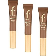 Nacario Puffy Liquid Hafif Yapılı & Sünger Aplikatörlü Yoğunluğu Ayarlanabilir Likit Kontür (3 Paketi)