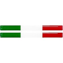 Nacario Italya Bayrak 2'li Çubuk 3D Sticker