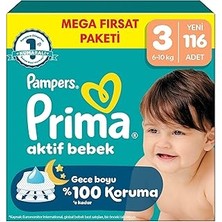 Nacario Aktif Bebek Mega Fırsat Paketi 3 Beden 116 Adet